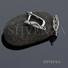 Швензы родиевое покрытие английский замок 014-139 Швензы родиевое покрытие английский замок 014-139