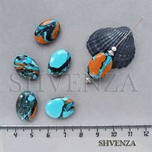 Бусины малахит синтетический 006-064 Бусины малахит синтетический 006-064